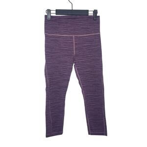 Athleta Womens Leggings Size XS Pink Striped Ultimate Capri Pull On Activewear